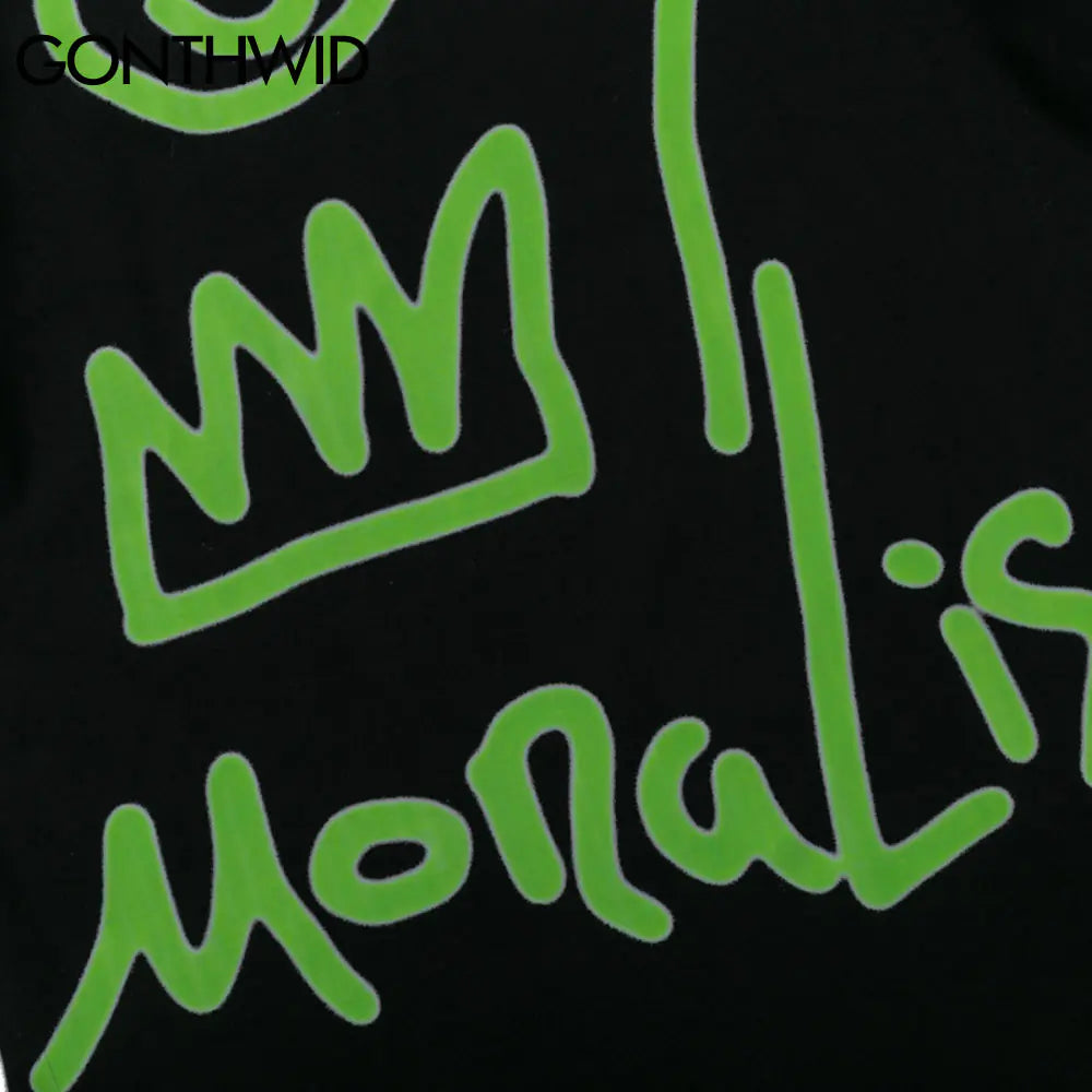 Graffiti Mona Lisa Smile Face | Streetwear T-Shirts