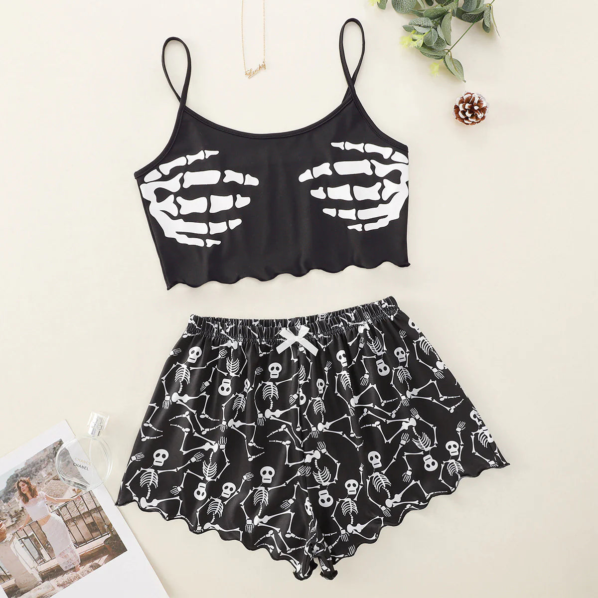 Women's Halloween Polyester | Two-Piece Pajama Set