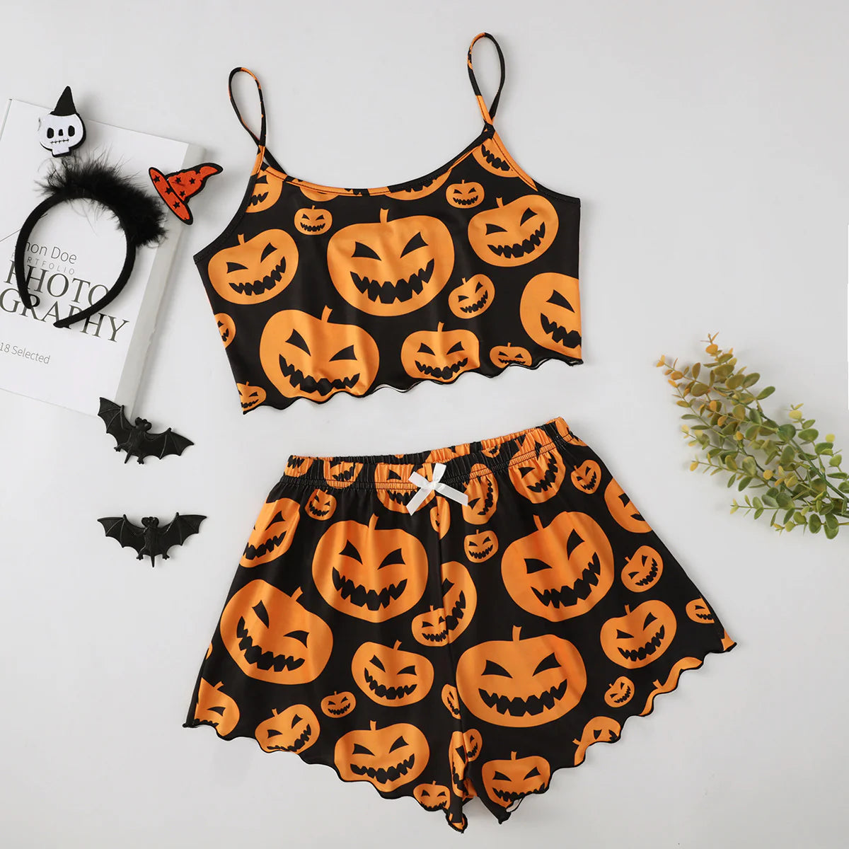 Women's Halloween Polyester | Two-Piece Pajama Set