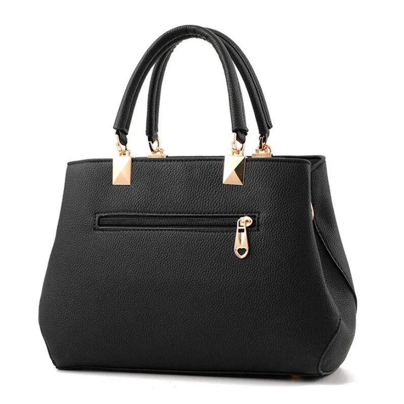 Luxury PU Leather Satchel Bag | Versatile Top Handle Handbag