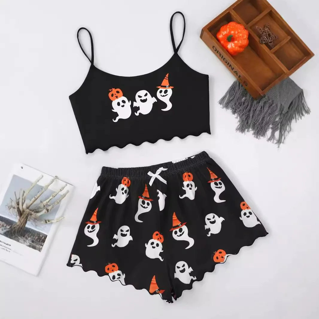 Women's Halloween Polyester | Two-Piece Pajama Set