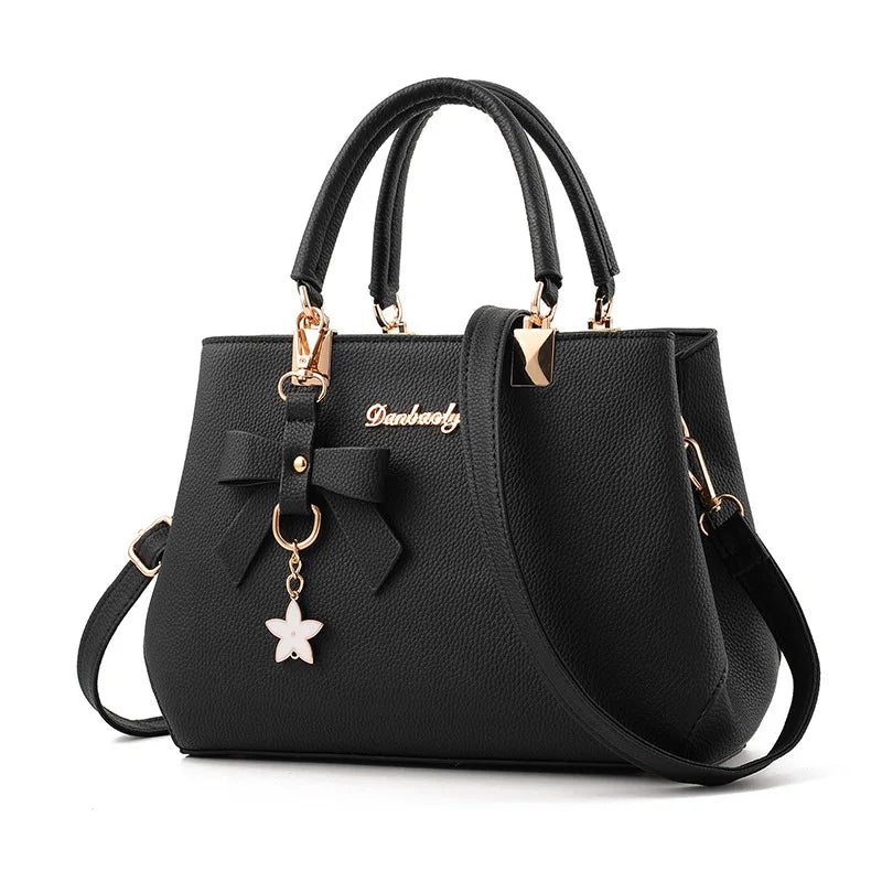 Luxury PU Leather Satchel Bag | Versatile Top Handle Handbag