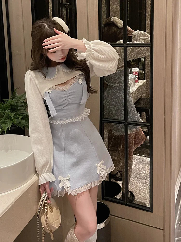 Japanese Sweet Lolita Dress | Winter Party Mini Dresses