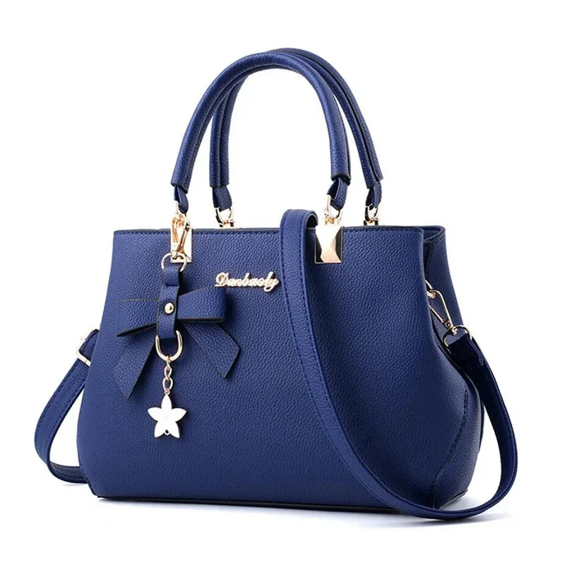 Luxury PU Leather Satchel Bag | Versatile Top Handle Handbag