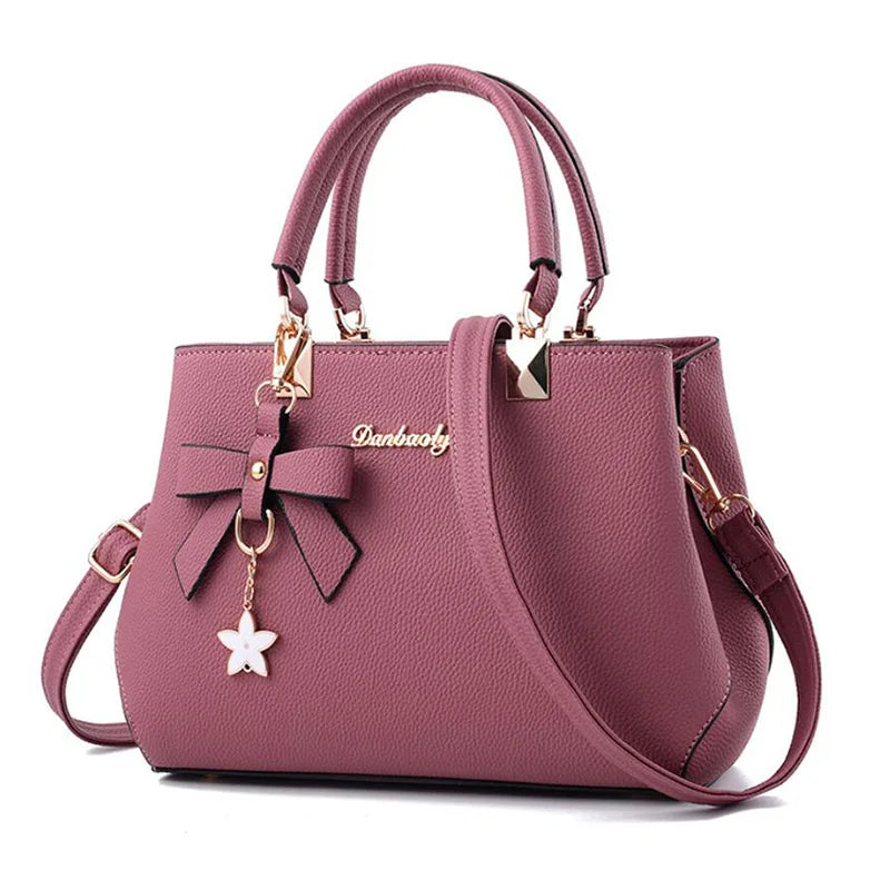 Luxury PU Leather Satchel Bag | Versatile Top Handle Handbag