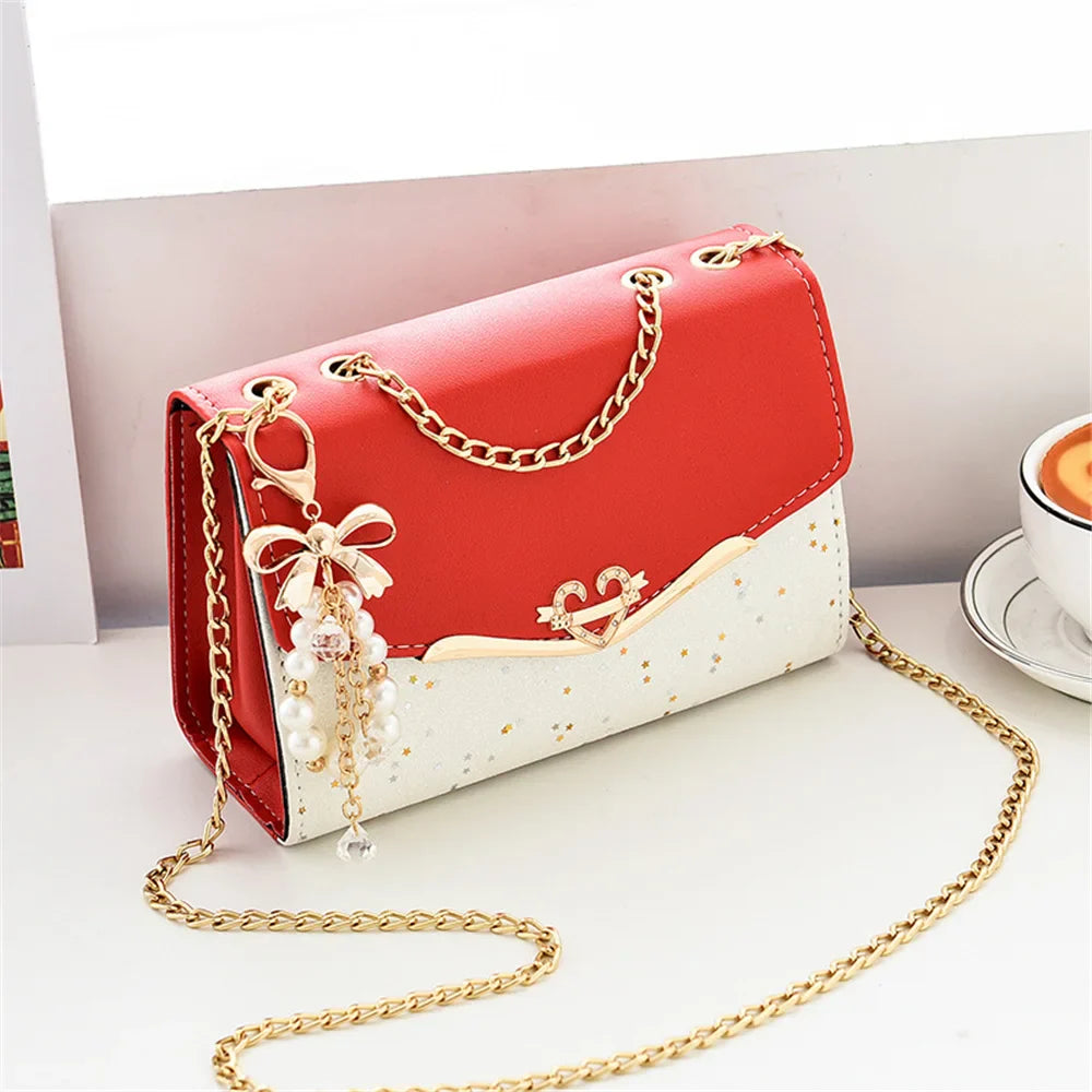 Sequined PU Leather Shoulder Bag | Trendy Fashion Handbag