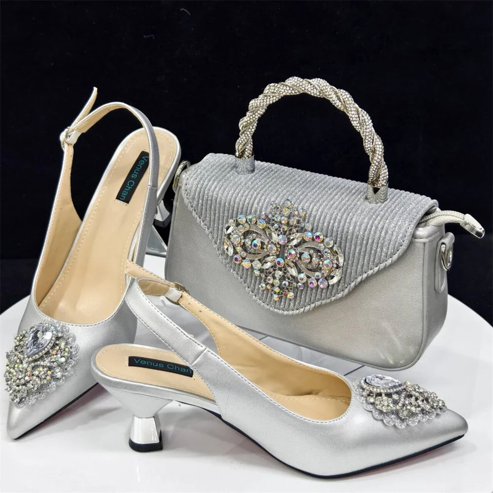 Venus Chan High Heel Sandal & Matching Bag