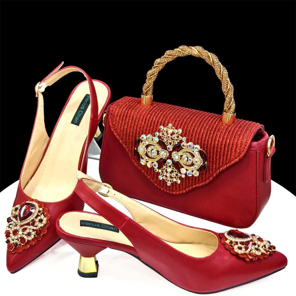 Venus Chan High Heel Sandal & Matching Bag