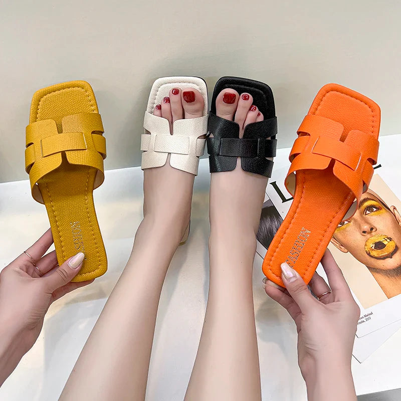 Geometric Slides | Flat Sandals