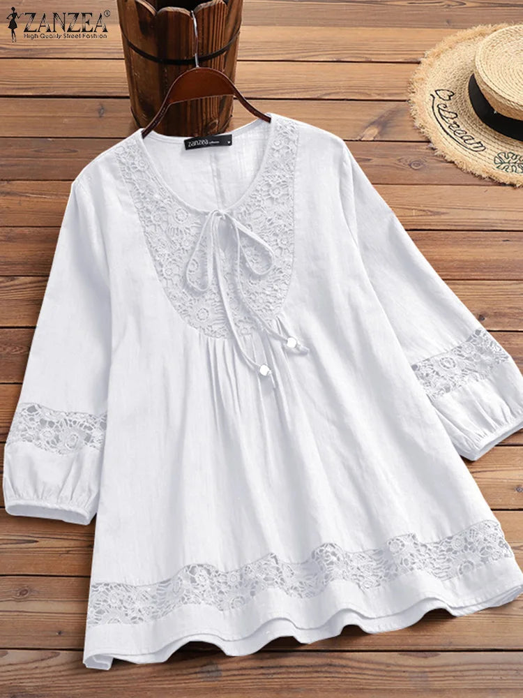 Lace Crochet  Blouse | Women's Dress