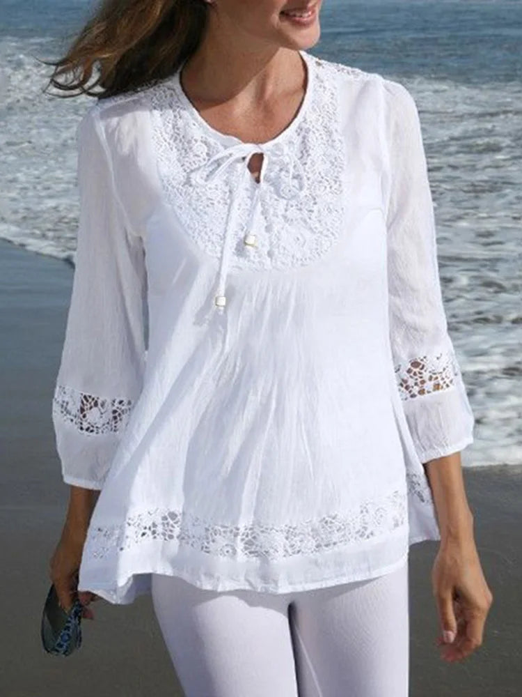 Lace Crochet  Blouse | Women's Dress