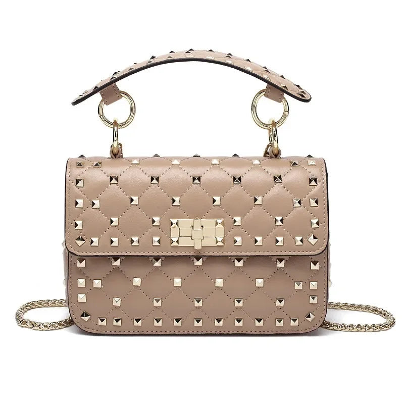 Sheepskin Handbag | Rivet Chain Bag