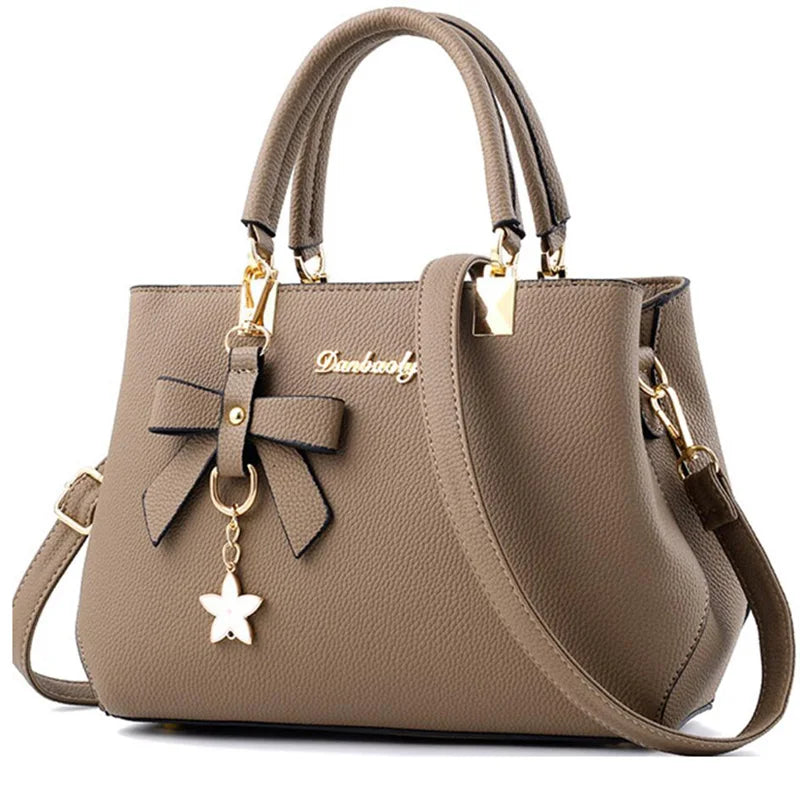 Luxury PU Leather Satchel Bag | Versatile Top Handle Handbag