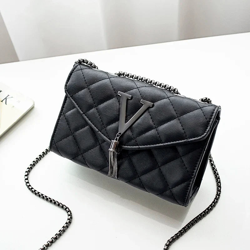 Luxury PU Leather Crossbody Bag | Quilted Shoulder Bag