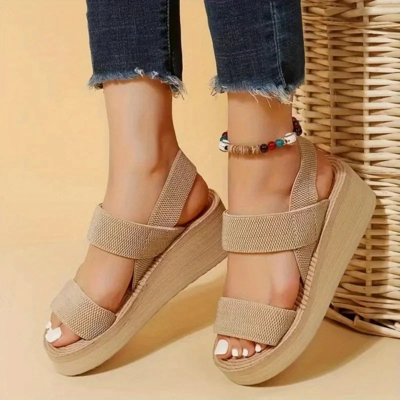 Minimalist Wedge Sandals | Casual Ankle Strap