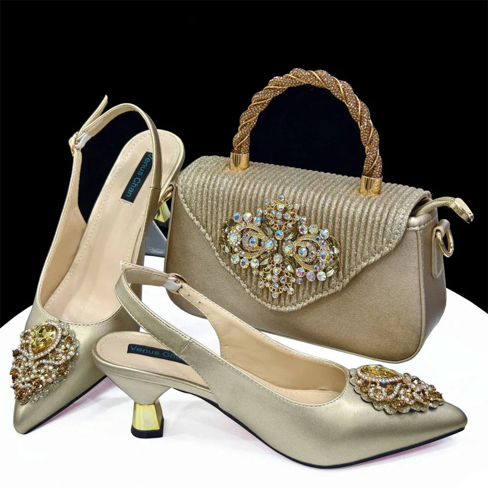 Venus Chan High Heel Sandal & Matching Bag