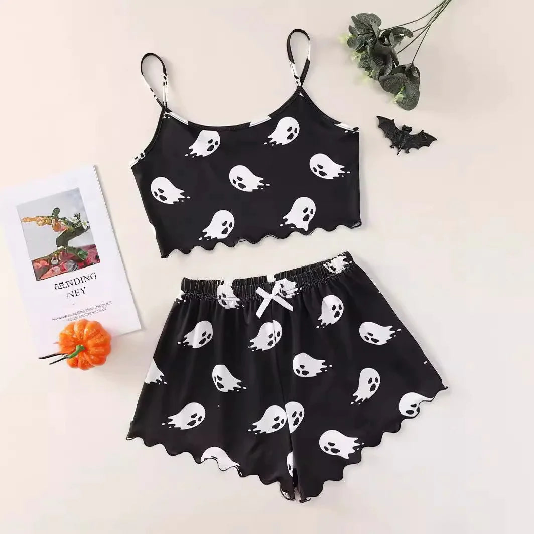 Women's Halloween Polyester | Two-Piece Pajama Set