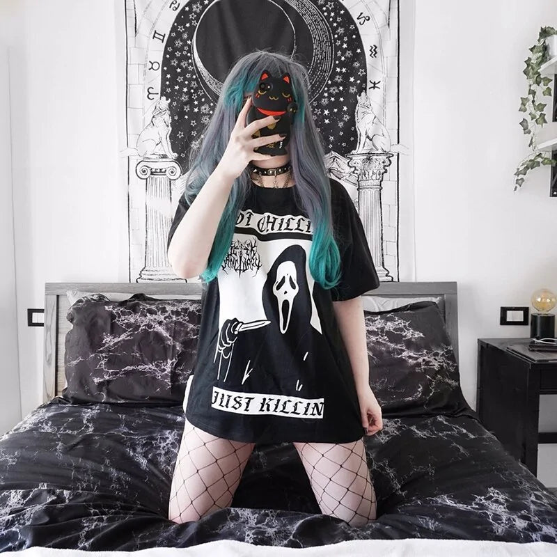 Grunge Black Tee Satanic Goth Witch | T-Shirts