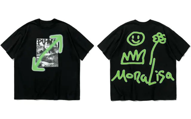 Graffiti Mona Lisa Smile Face | Streetwear T-Shirts