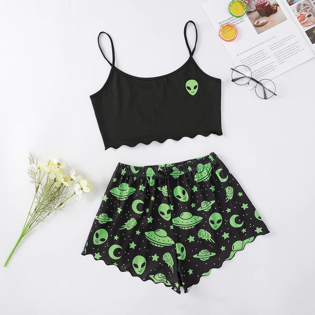 Women's Halloween Polyester | Two-Piece Pajama Set