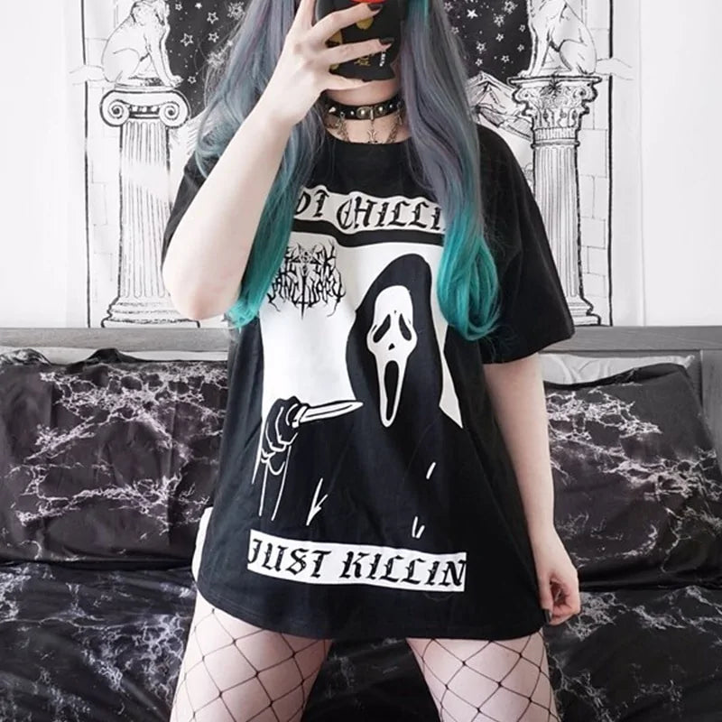 Grunge Black Tee Satanic Goth Witch | T-Shirts